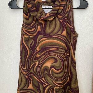 Swirl Pattern Sleeveless Top